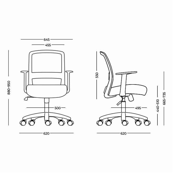 Cadeira de Escritório Diretor Tela NIX  Cor Cinza  30801