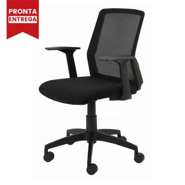 Cadeira Escritório Giratória Tela MEET  Cor Preta 33124